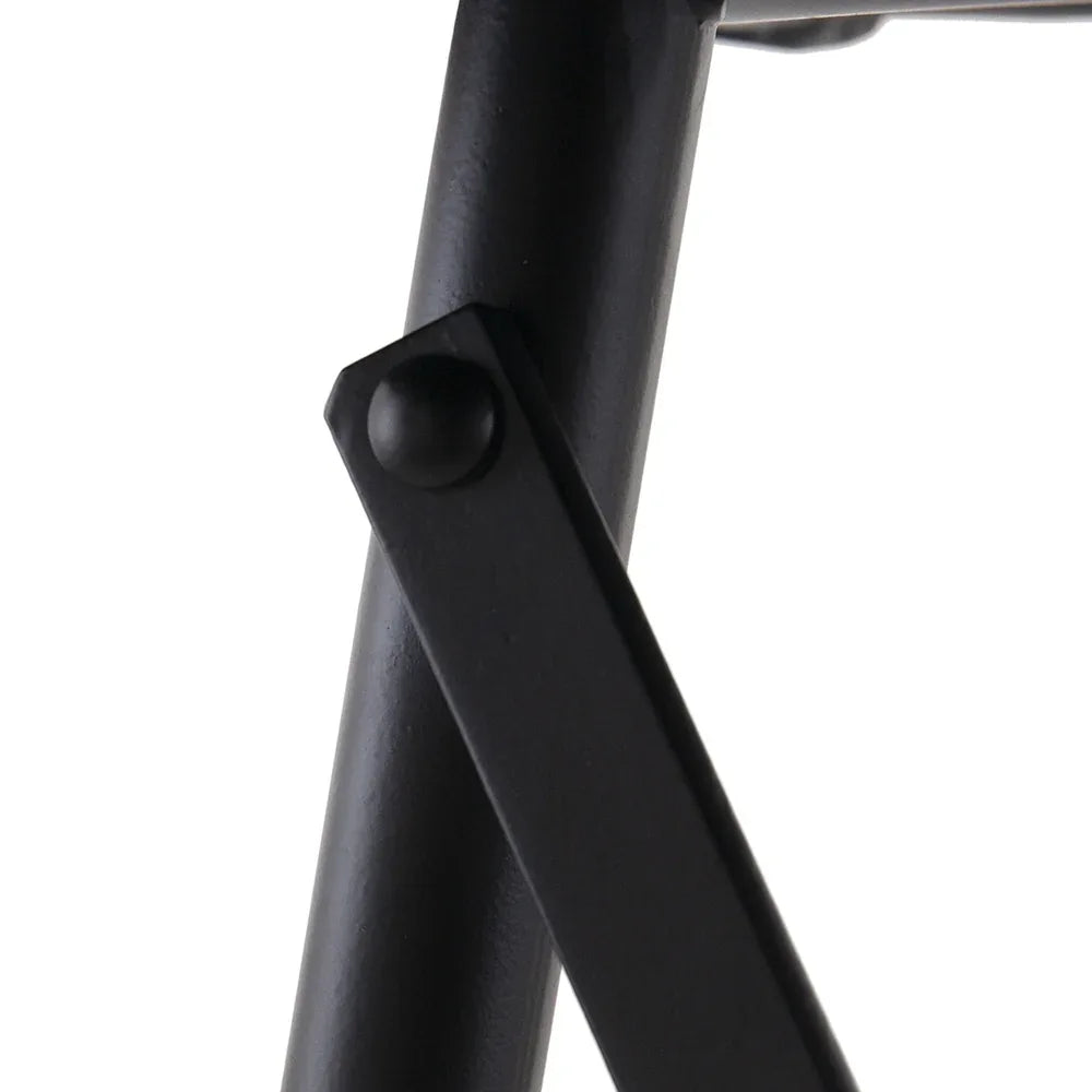 Industrial Black Iron Stowable Side Table With Seating Set - Omega Lifestyles