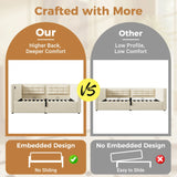 Twin Beige Velvet Upholstered Hydraulic Storage Bed Frame - Omega Lifestyles