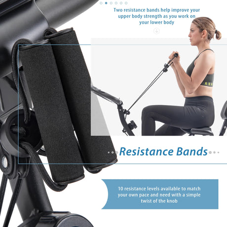 Folding Magnetic Resistance Exercise Bike With LCD Display - Omega Lifestyles