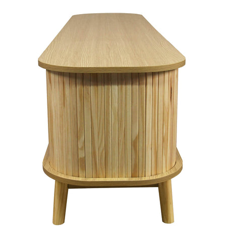 Rattan Solid Wood TV Stand With Storage Drawers - Sleep Galleria