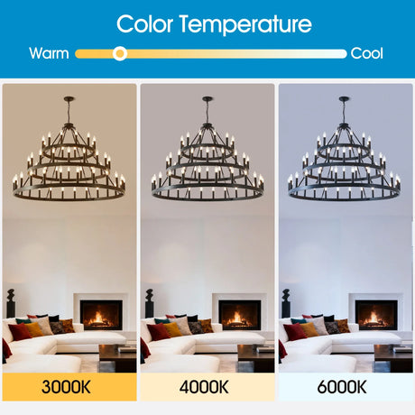 Farmhouse 54-Light Matte Black Wagon Wheel Chandelier - Omega Lifestyles