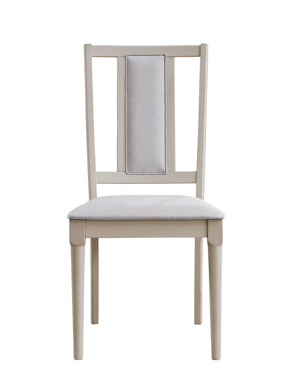 Set of 2 Beige Linen Padded Seat Side Chairs - Omega Lifestyles