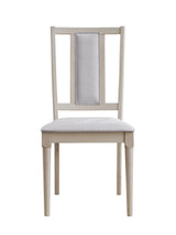 Set of 2 Beige Linen Padded Seat Side Chairs - Omega Lifestyles