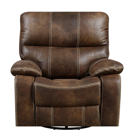 Brown Fabric Swivel Gliding Recliner Chair - Omega Lifestyles