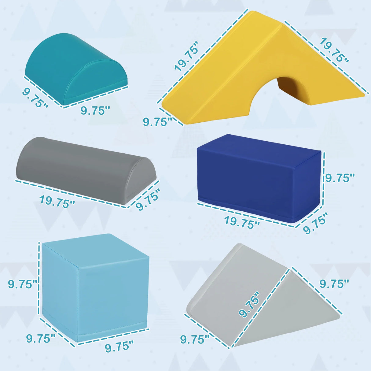 11-Piece Toddler Soft Foam Climbing Blocks Play Set - Omega Lifestyles