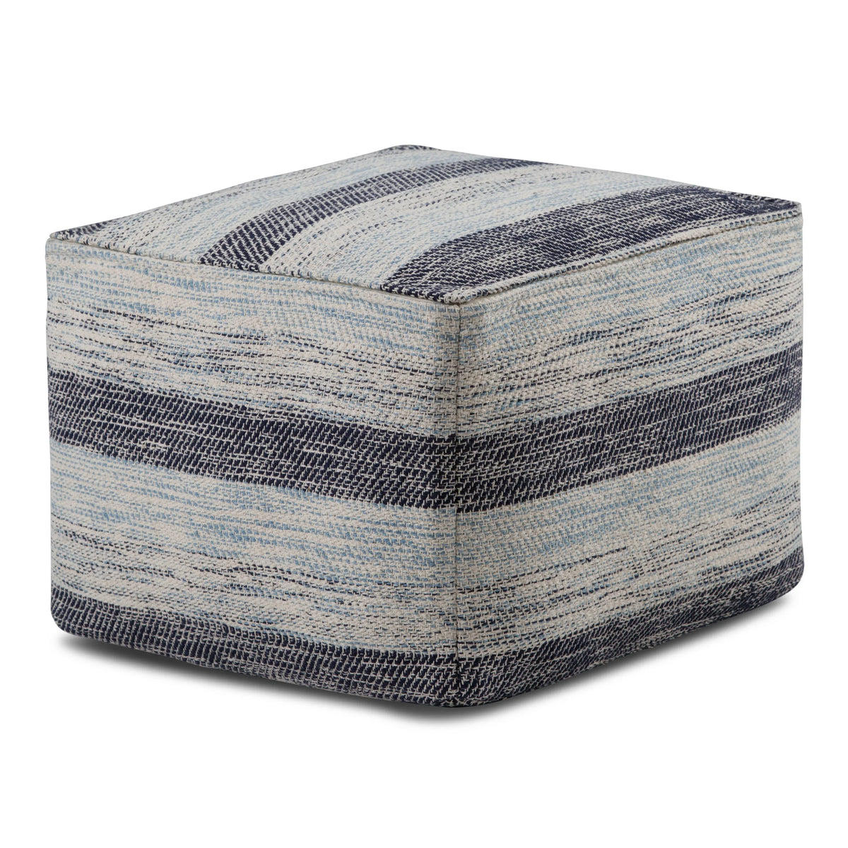 Square Fabric Pouf With Supportive Polystyrene Filling - Omega Lifestyles