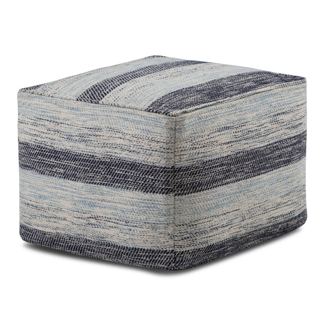 Square Fabric Pouf With Supportive Polystyrene Filling - Omega Lifestyles