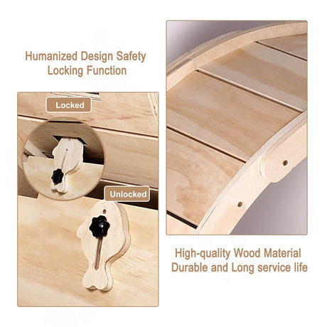 Solid Wood Indoor Cat Exercise Running Wheel - Sleep Galleria