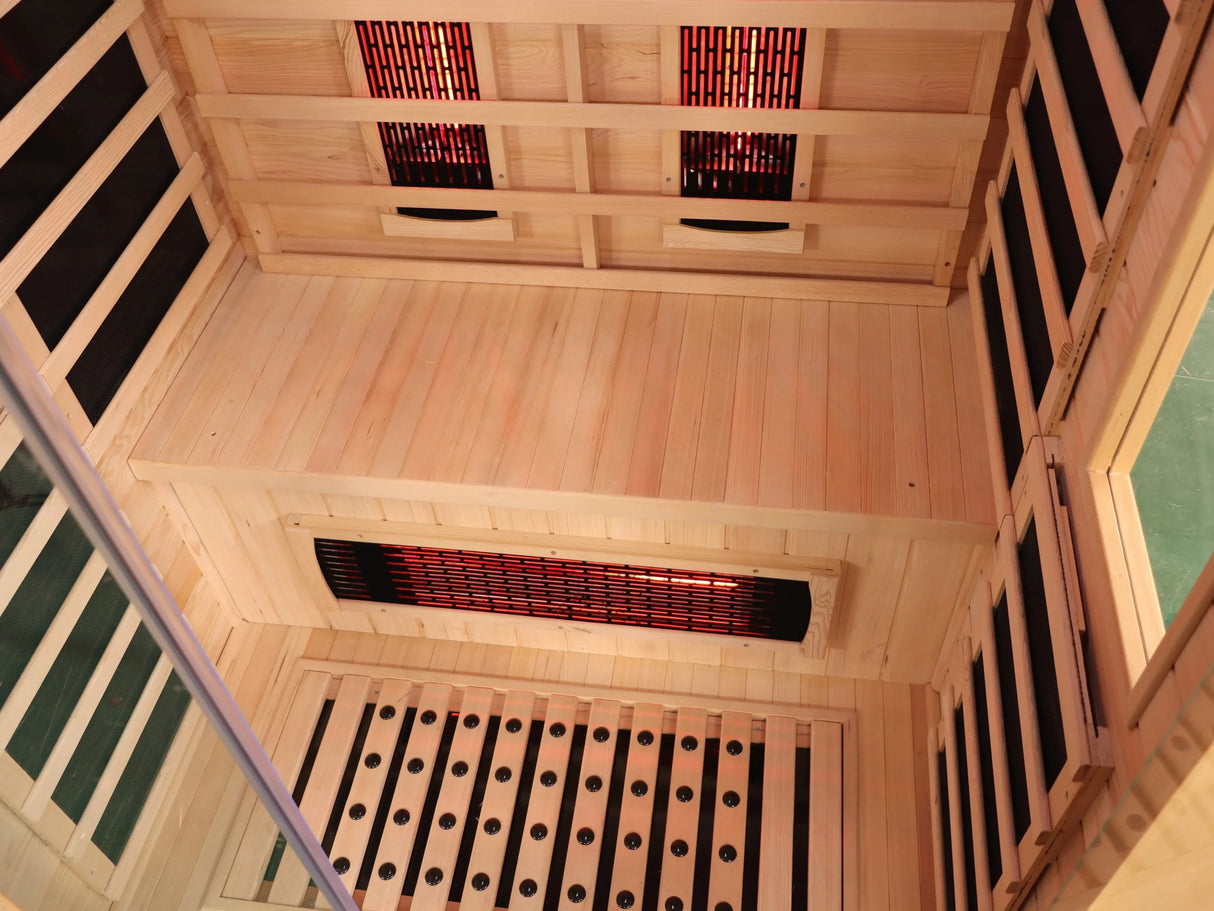 2 to 3 Person Hemlock Wood Low EMF Far Infrared Sauna - Omega Lifestyles