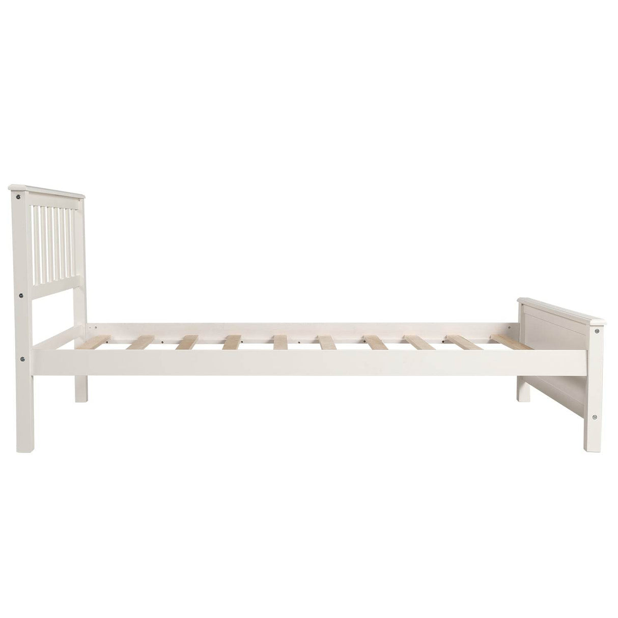 Twin Solid Wood Platform Bed With Headboard Footboard - Omega Lifestyles