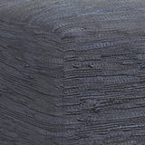 Dark Blue Genuine Buffalo Leather Square Pouf Seat - Omega Lifestyles