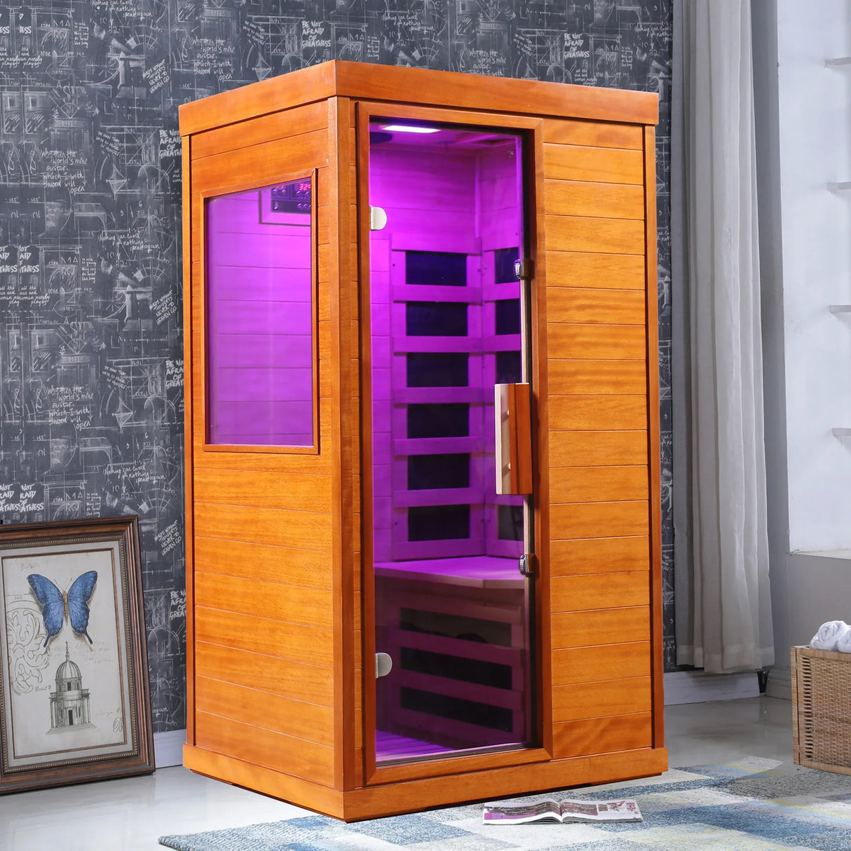 Far Infrared Low EMF Solid Wood Indoor Dry Sauna Room - Omega Lifestyles