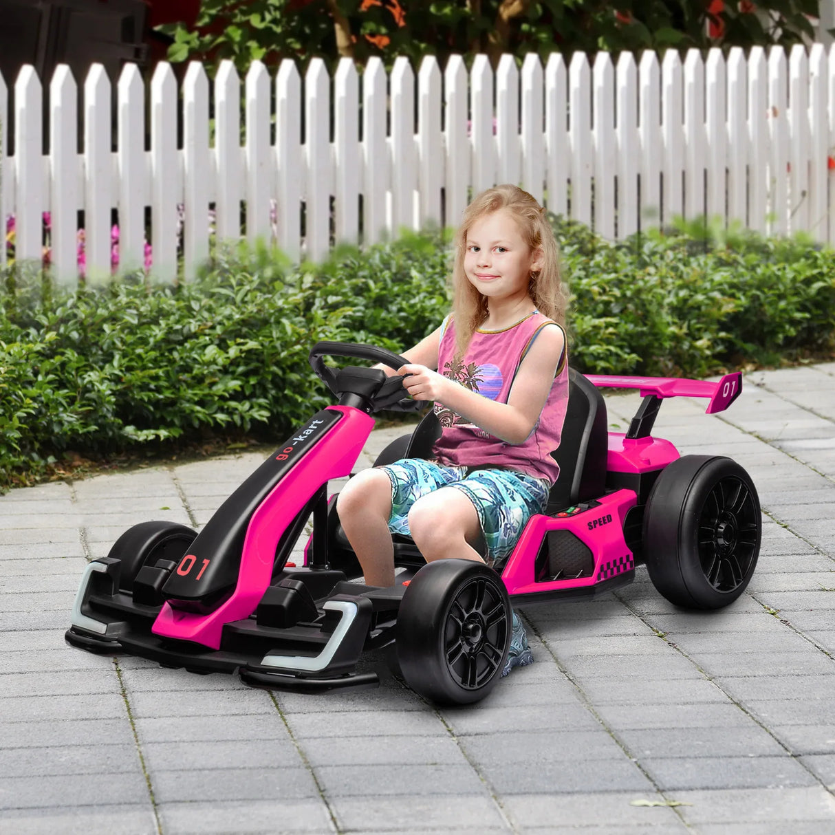 Electric Kids Drift Go Kart With Adjustable Seat - Omega Lifestyles