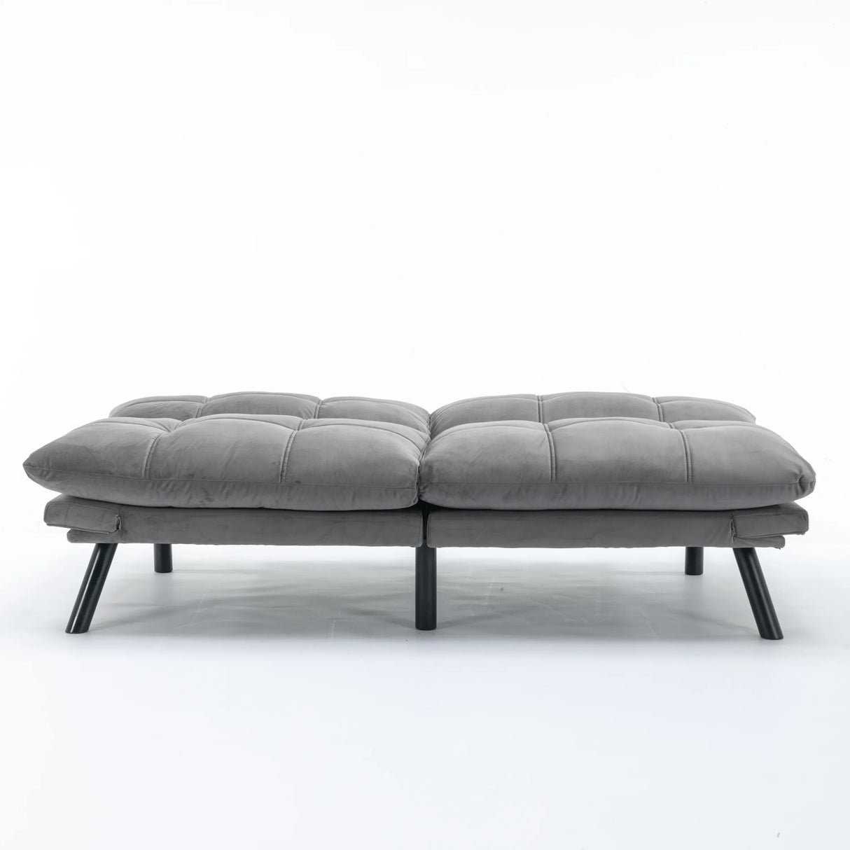 Light Grey Upholstered Convertible Foam Sofa Bed Twin - Omega Lifestyles
