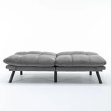 Light Grey Upholstered Convertible Foam Sofa Bed Twin - Omega Lifestyles
