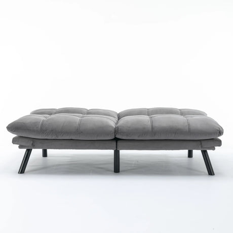 Light Grey Upholstered Convertible Foam Sofa Bed Twin - Omega Lifestyles