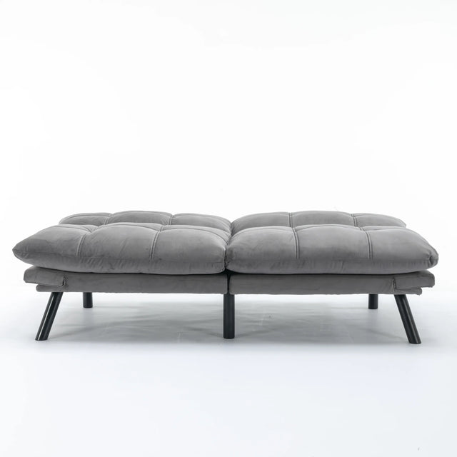 Light Grey Upholstered Convertible Foam Sofa Bed Twin - Omega Lifestyles