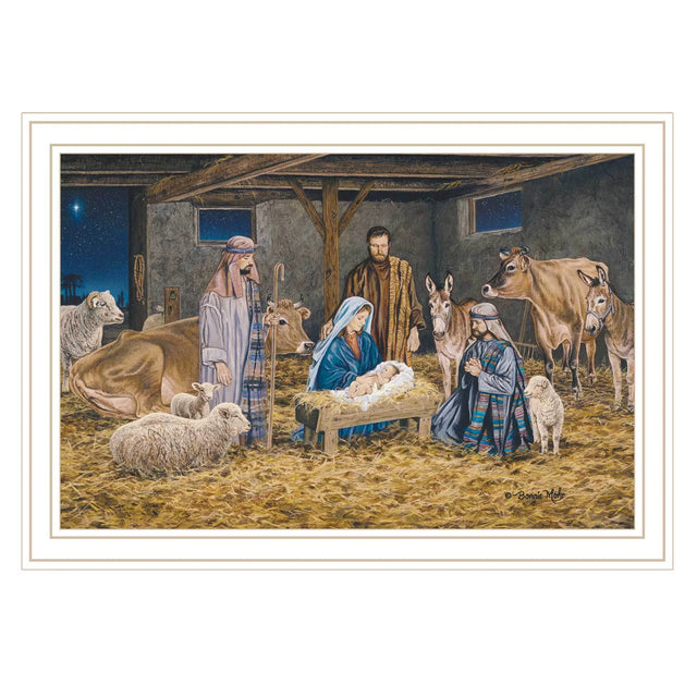 Framed The Birth Of Christ Nativity Wall Art - Omega Lifestyles