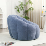 Plush Teddy Foam Bean Bag Chair With Armrests - Omega Lifestyles
