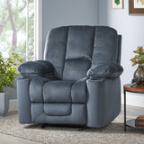 Manual Recliner Chair With Skin-Friendly Fabric And Cup Holders - Omega Lifestyles