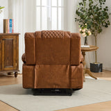 Medium-Firm PU Leather Remote-Controlled Heating Massage Recliner - Omega Lifestyles