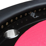 Premium 96-Inch Oval Poker Table With Cup Holders - Omega Lifestyles