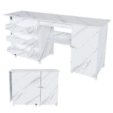 Foldable Adjustable Sewing Machine Table With Storage Cabinet - Omega Lifestyles