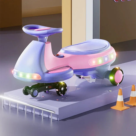 12V Kids Electric Ride-On Wiggle Car With Bluetooth Lights - Omega Lifestyles