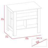 Multicolor Particle Board Kitchen Island With Storage Shelves - Omega Lifestyles