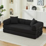 Corduroy Folding Sofa Bed With Foam Spring Mattress - Omega Lifestyles