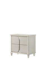 White Acrylic Two-Drawer Nightstand With Smooth Glide Storage - Omega Lifestyles