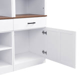 Farmhouse 4-Piece White Walnut TV Stand Set - Omega Lifestyles