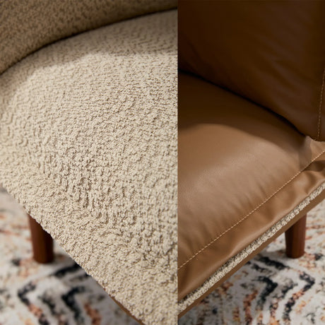 Modern Oversized Chenille Fabric Armchair Lounge Chair - Omega Lifestyles