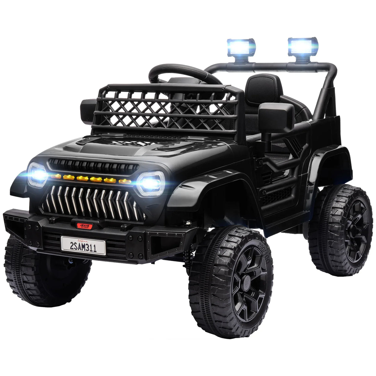 12V Dual Motor Kids Electric Ride-On Truck With Remote Control - Omega Lifestyles