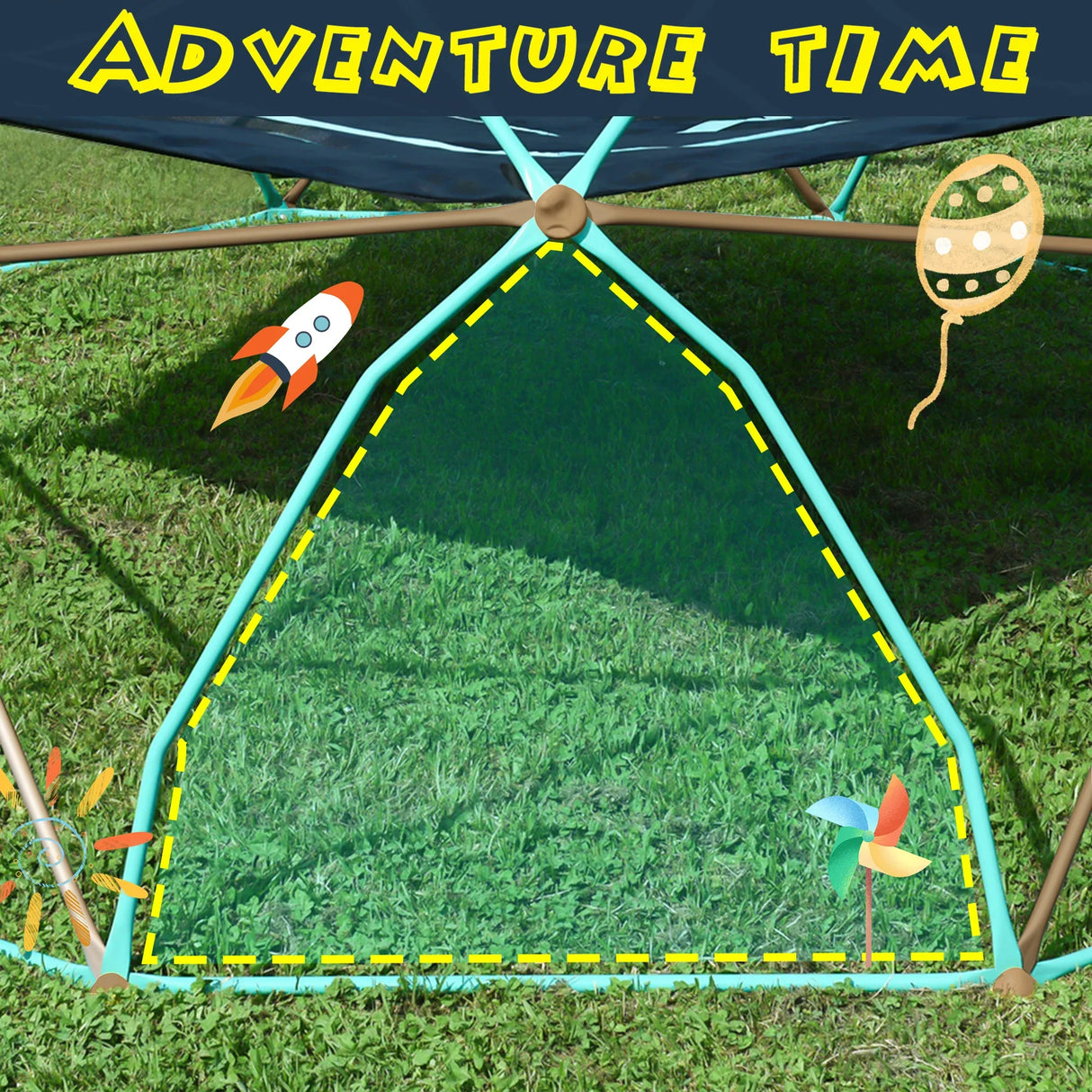 13-Inch Rust-Resistant Metal Kids Climbing Dome - Omega Lifestyles