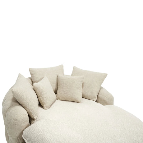 Oversized Chenille Memory Foam Bean Bag Sofa With Pillows - Omega Lifestyles