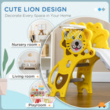 2-in-1 Toddler Slide With Basketball Hoop Indoor Toy - Omega Lifestyles