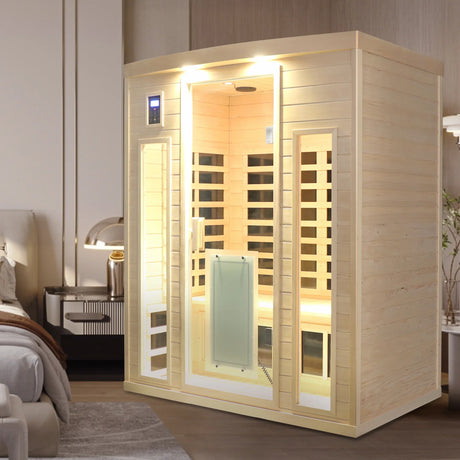Low EMF Three Person Far Infrared Sauna Room - Omega Lifestyles
