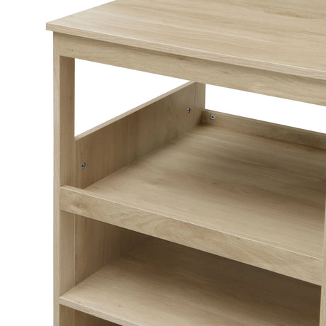 Rolling Kitchen Island Cart With Wine Rack Drawer - Omega Lifestyles