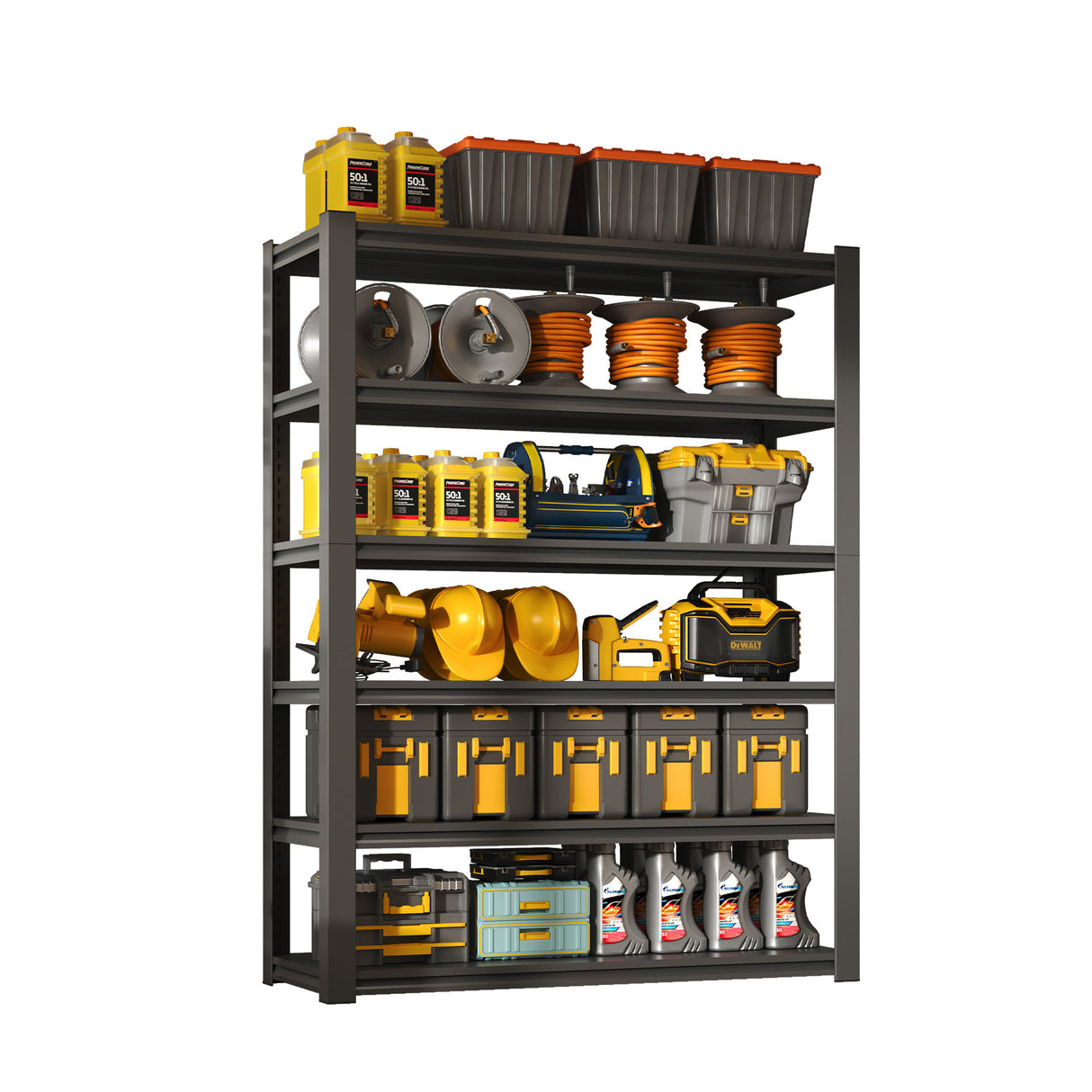 Industrial Heavy Duty 6-Tier Adjustable Metal Shelving Unit