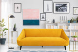Upholstered Modern Yellow Living Room Sofa - Omega Lifestyles