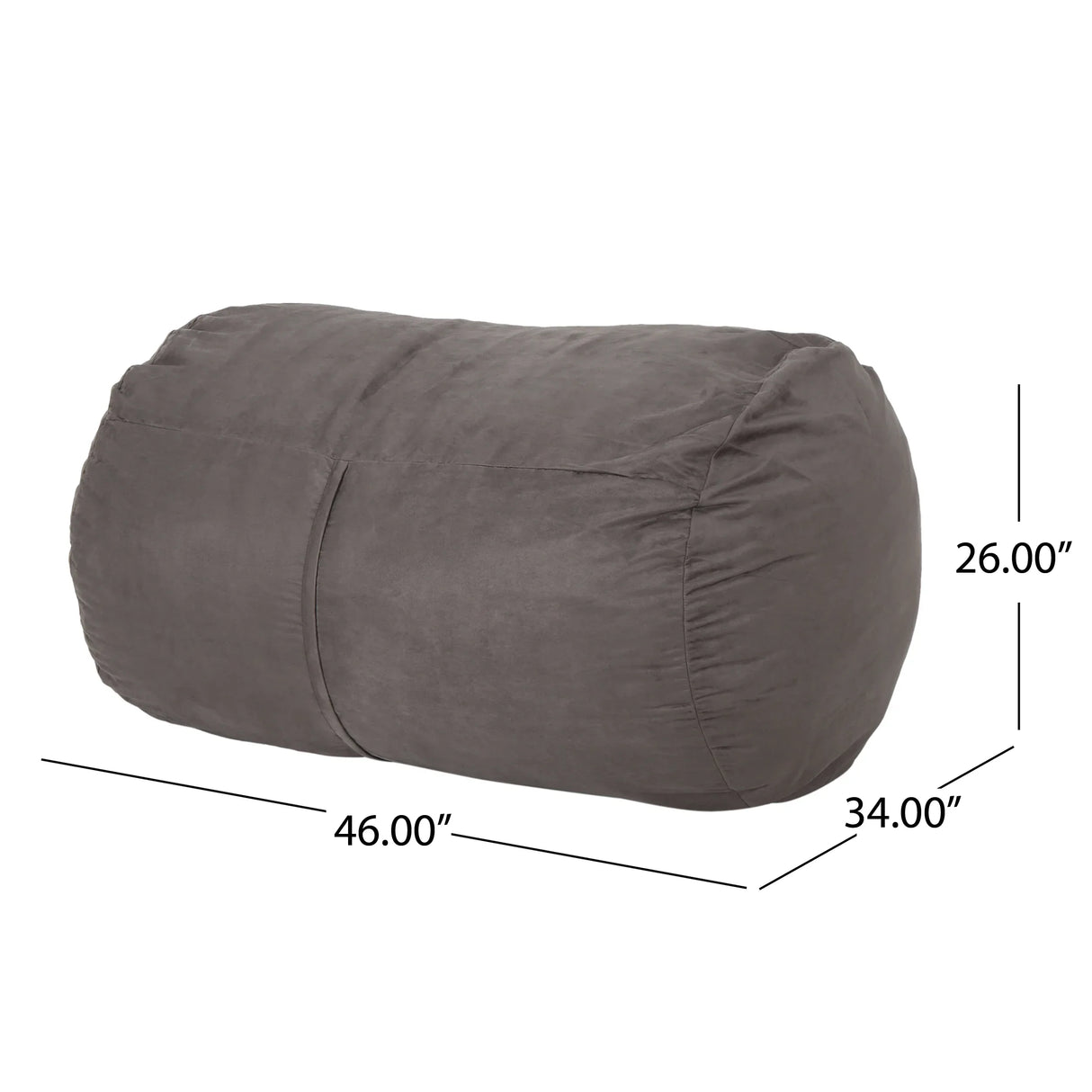 Modern Cylindrical Foam Filled Polyester Bean Bag Chair - Omega Lifestyles