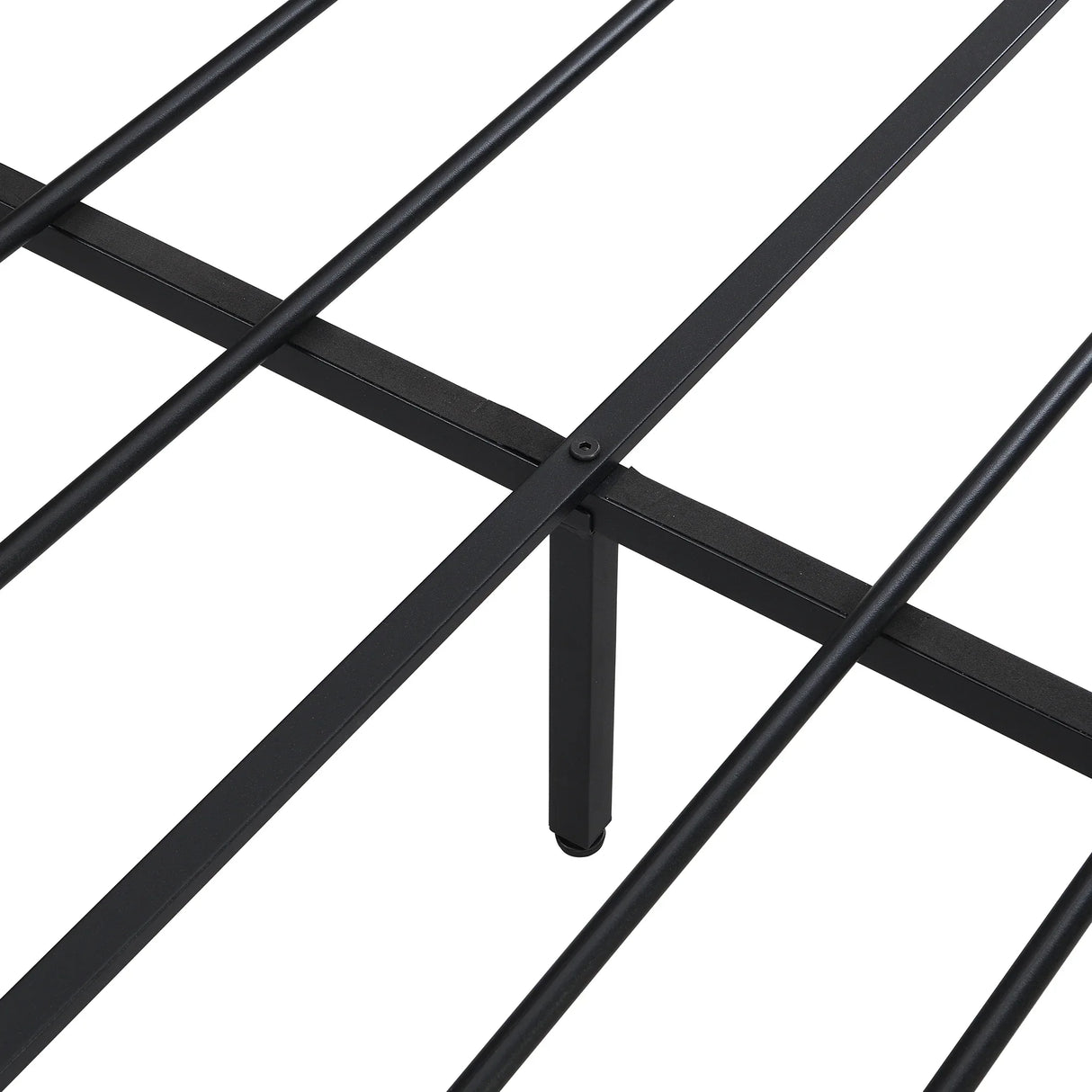 Queen Metal Platform Bed Frame With Wooden Headboard - Omega Lifestyles