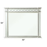Beveled Edge Silver Synthetic Wood Wall Mirror - Omega Lifestyles