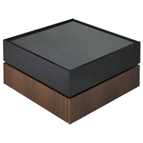360 Degree Rotating Square Coffee Table With Drawers - Omega Lifestyles