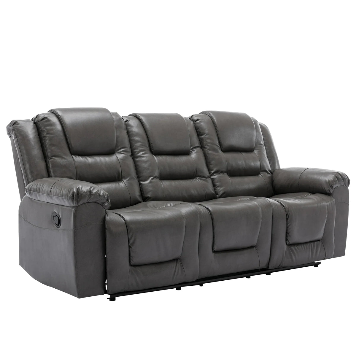 Home Theater 3-Seater Manual Recliner Chair With Cup Holders - Omega Lifestyles