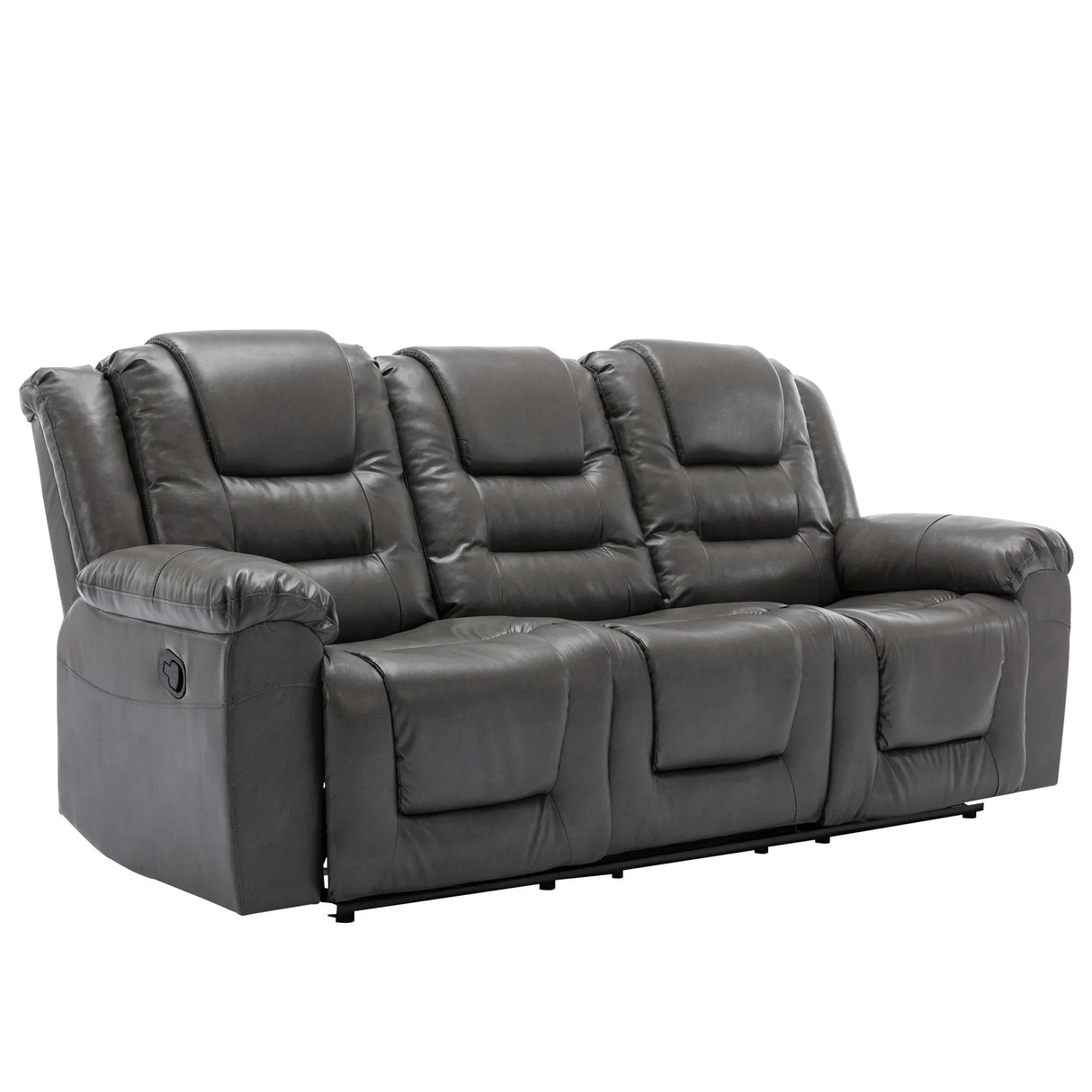 Home Theater 3-Seater Manual Recliner Chair With Cup Holders - Omega Lifestyles