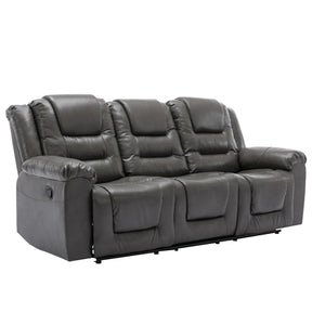 Home Theater 3-Seater Manual Recliner Chair With Cup Holders - Omega Lifestyles