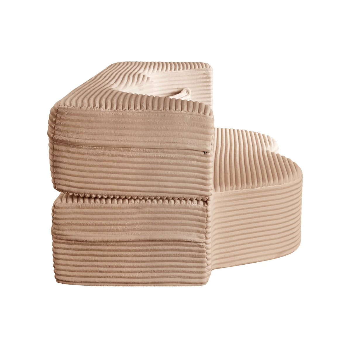 Full Size Plush Corduroy Foam Folding Sleeper Sofa Bed With Pillows - Omega Lifestyles