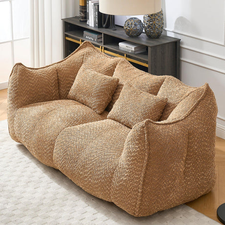 Dual Chenille Bean Bag Chair With High Resilience Foam - Omega Lifestyles